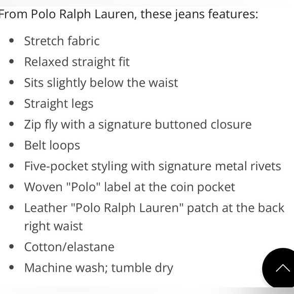 Polo Ralph Lauren stretch khaki 5 pocket jeans classic fit Big & Tall - Picture 3 of 12